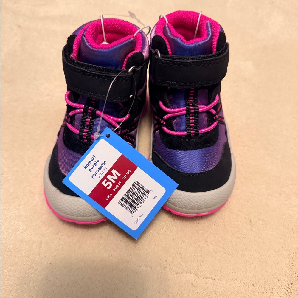 Stride Rite Black and Pink Kids' Girl Boots